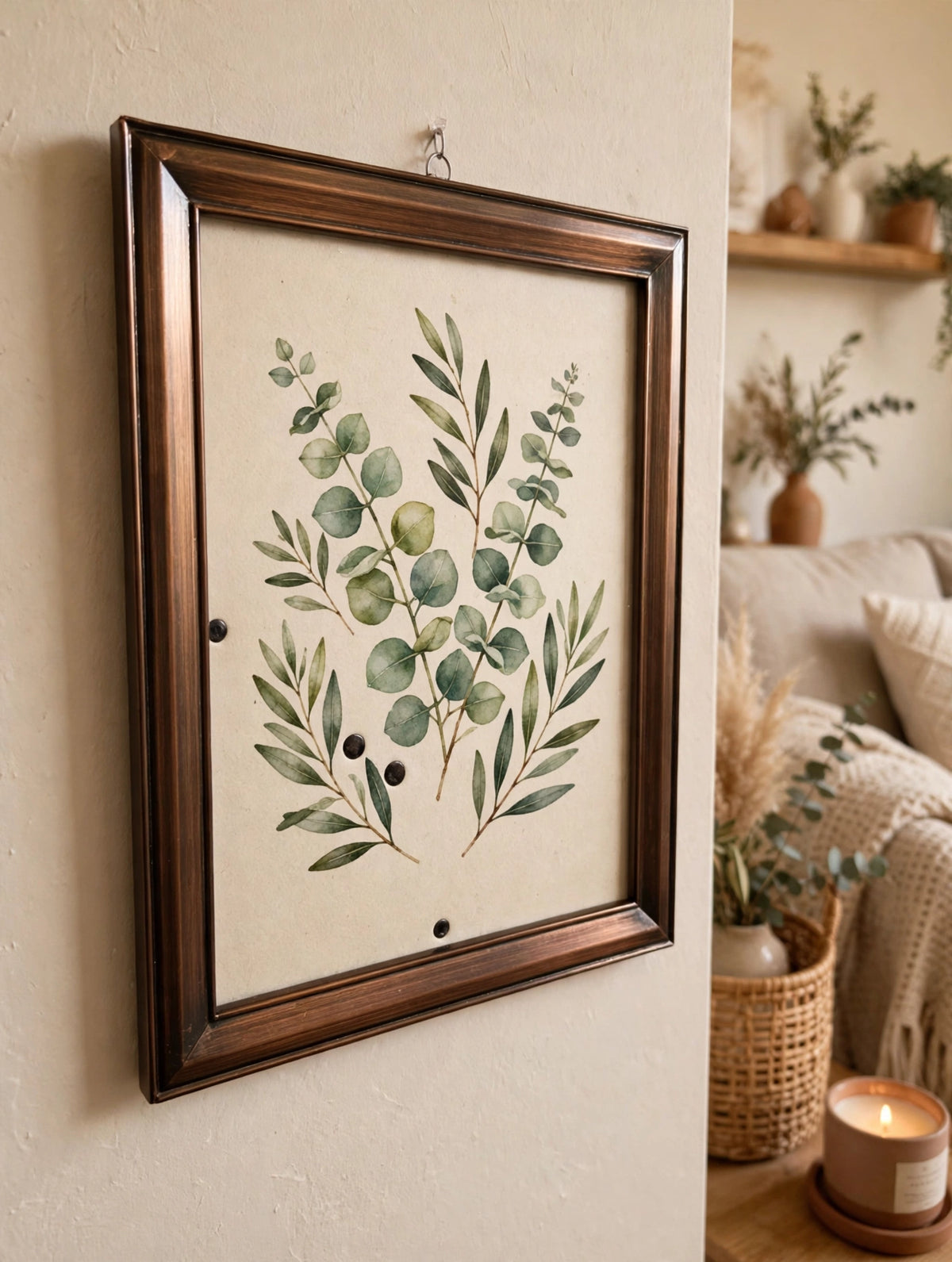 Bronze Metal Picture Frame - Empty Frame